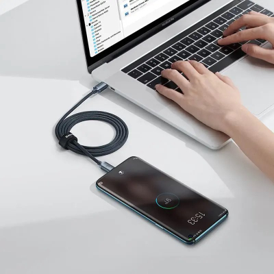 Kabllo karikimi / të dhënash Baseus Crystal Shine Series USB-C - USB-C, 100W, 1.2m, e zezë