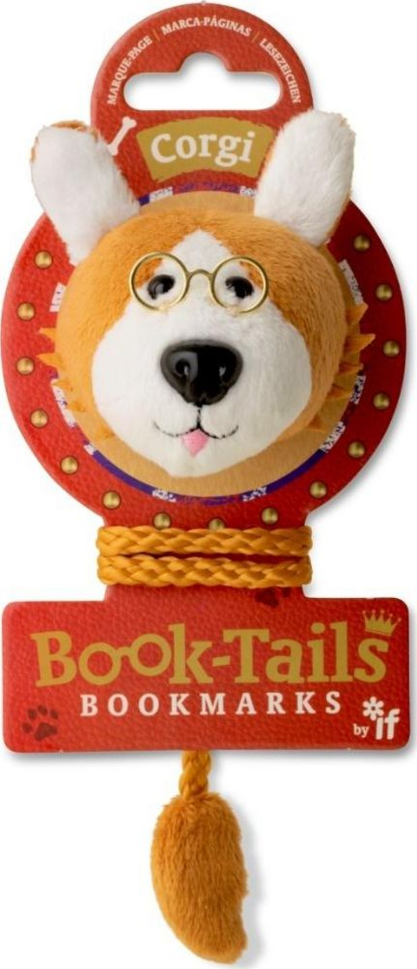 Mbajtëse e faqeve të librit IF Book-Tails Corgi Dog, prej pelushi, portokalli Mbajtëse e faqeve të librit IF Book-Tails Corgi Dog, prej pelushi, portokalli
