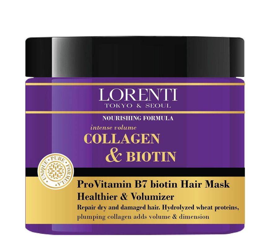 Maskë për flokë Lorenti, me kolagjen dhe biotin, 500ml