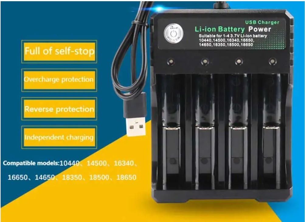 Mbushës për Li-Ion BMAX (Lithium), me 4 vende
