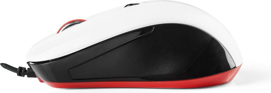 Maus Modecom M-MC-00M9.1-200, me kabllo, USB, i bardhë dhe i zi
