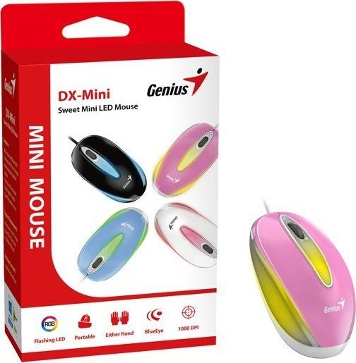 Maus Genius DX-Mini, 1000DPI, optik, USB, rozë