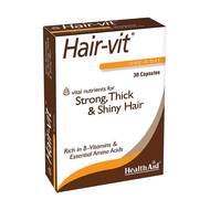 Kapsula Hair-vit (Vitamina për flokë të shëndetshme) nga HealthAid, 30 copë