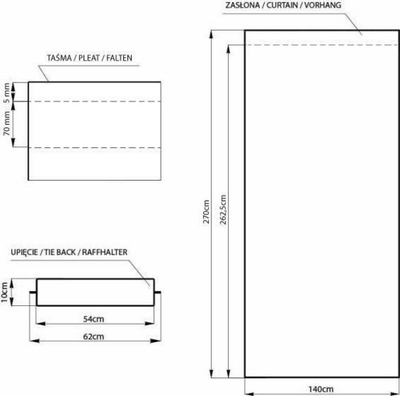 Perde AmeliaHome, 140 x 270 cm, mustard