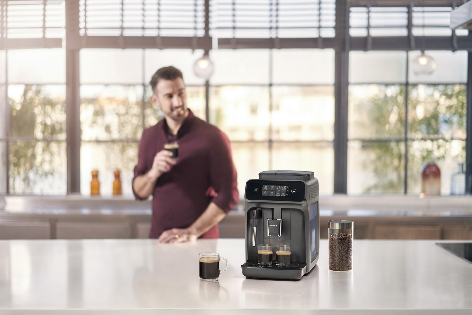 Makinë për kafe Philips EP1224 Fully-auto Espresso, 1.8 L, e zezë