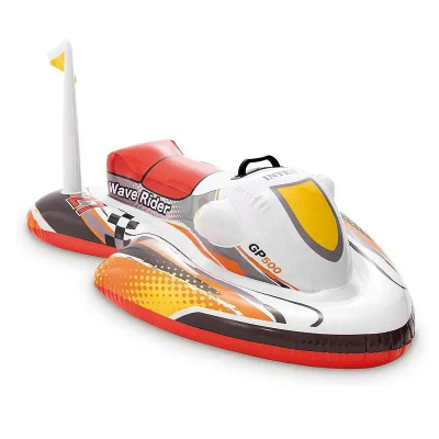 Gomë uji në formë motoçiklete për fëmijë, Intex, e verdhë