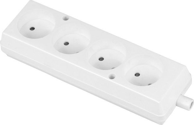 Prizë zgjatëse Volteo, 4 priza, 16 A, 250 V, e bardhë