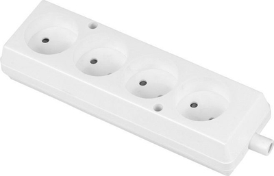 Prizë zgjatëse Volteo, 4 priza, 16 A, 250 V, e bardhë