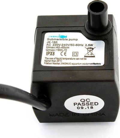 Pompë akuariumi Apte, 160 l, 2.5 W