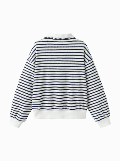 Pulovër Playful Stripes Navy