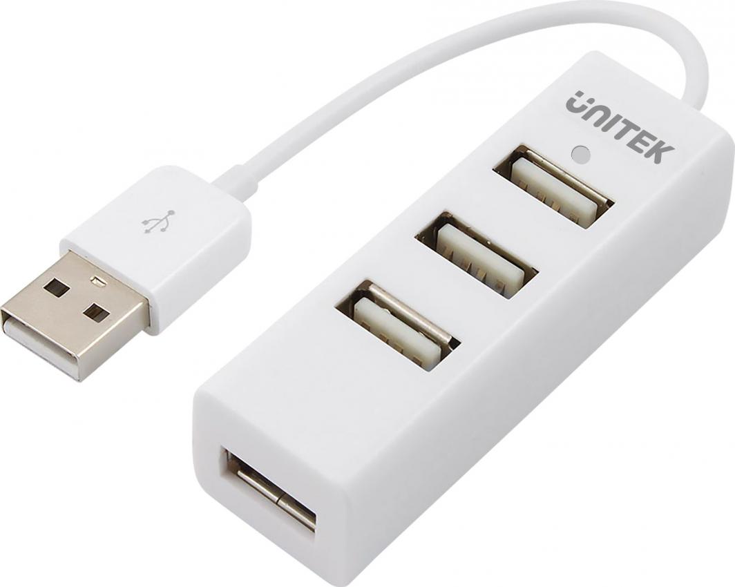 Shpërndarës USB Unitek Y-2146 4x USB 2.0 mini e bardhë 