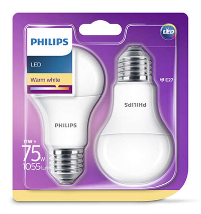 Poç PHILIPS LED 75W A60 E27 WW 230V FR ND 2BC/6