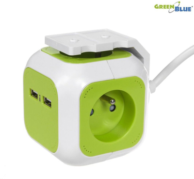 Prizë korrenti katërshe MagicCube, 2 hyrje në USB 1.4m GB118 (MCE118)