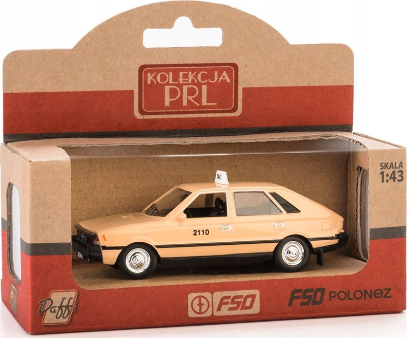 Maket veture Daffi FSO Polonez Taxi, 1:43, metalik, bezhë