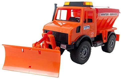 Lodër kamion Bruder Snow blower / sand spreader, portokalli Lodër kamion Bruder Snow blower / sand spreader, portokalli