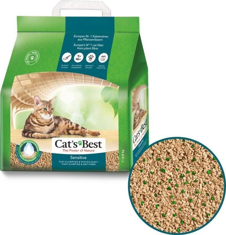 Rërë për mace Cats Best Sensitive Green Power Natyral, 8 l Rërë për mace Cats Best Sensitive Green Power Natyral, 8 l