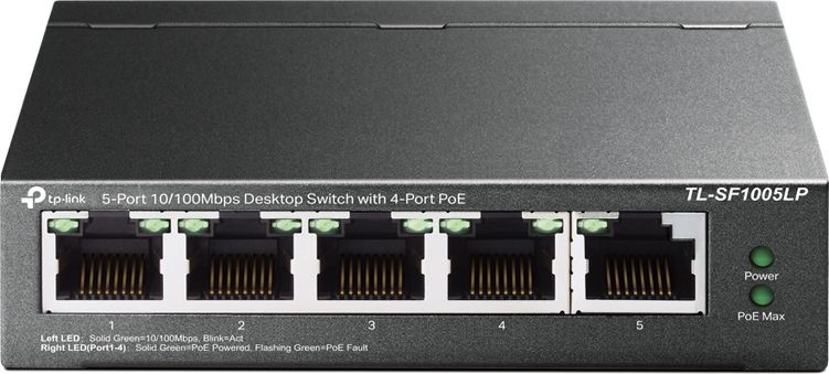 Switch TP-LINK TL-SF1005LP - 5x10/100, PoE (41W)