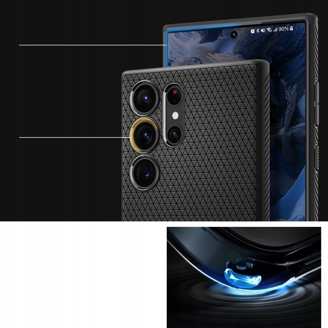 Mbrojtëse Spigen Liquid Air për Samsung Galaxy S25 Ultra, e zezë