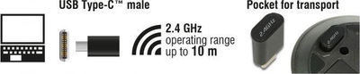 Глушец Delock 12526, wireless, USB, црна