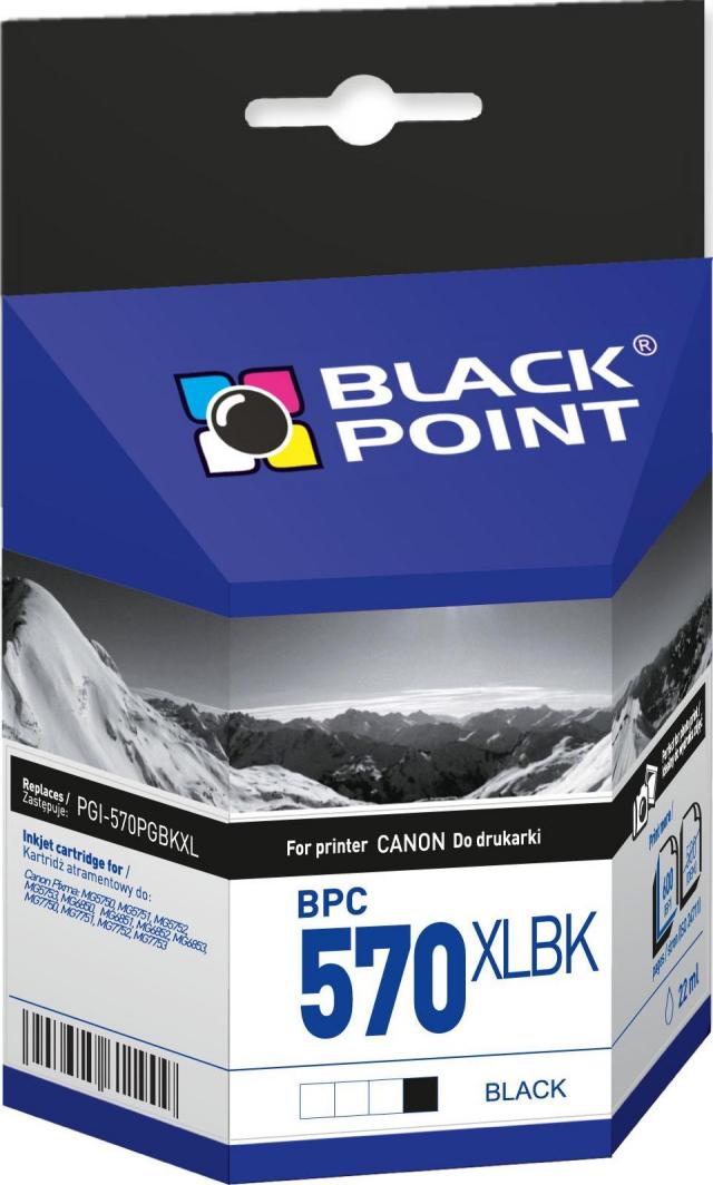 Black Point Касета со Мастило BPC570XLBK, Црна, 22 ml