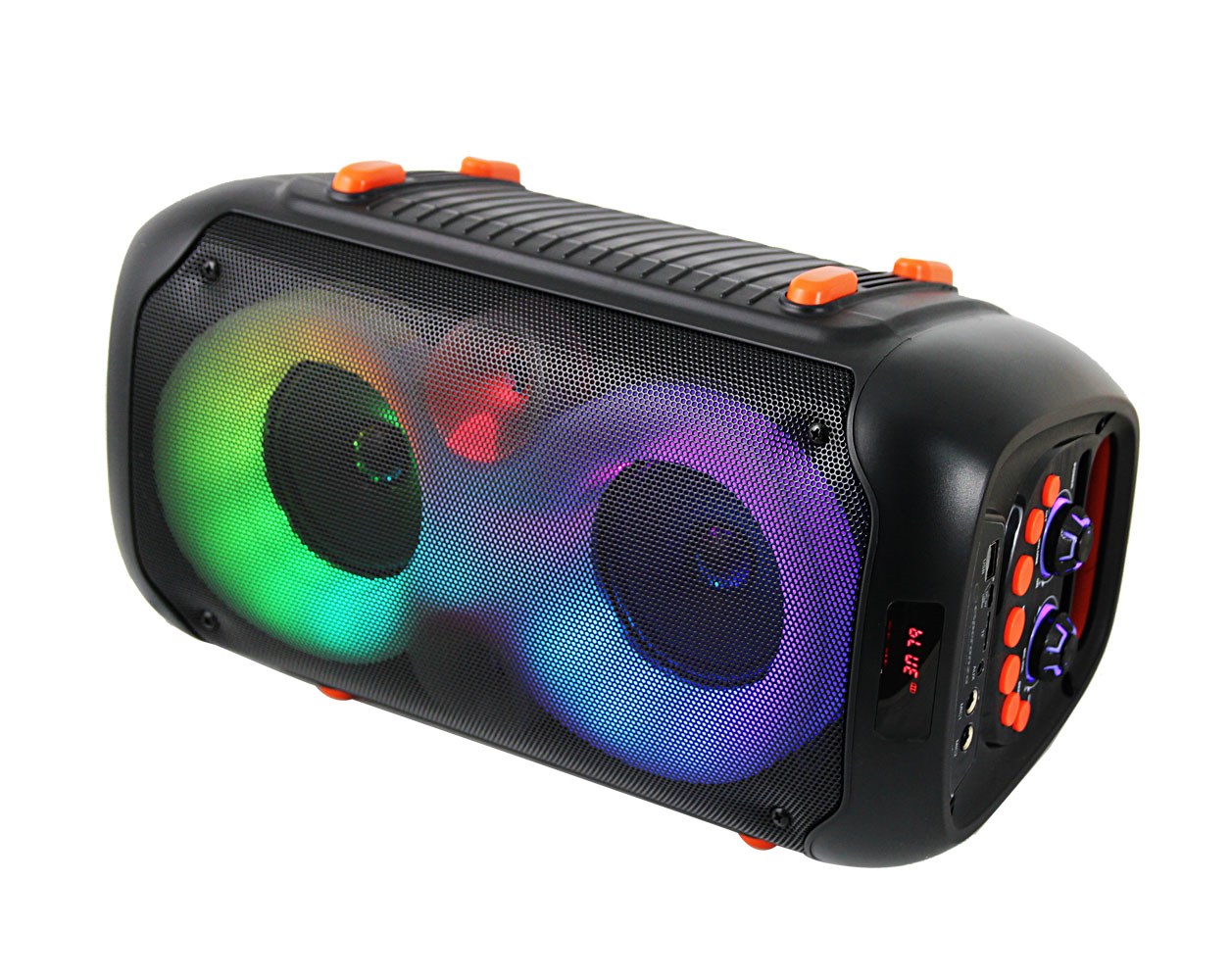 Комплет звучници и микрофон Esperanza EP156, Bluetooth, FM, RGB LED, 20W, црн