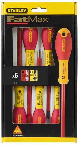 Сет шрафцигери за електричари Stanley FatMax, 6 парчиња