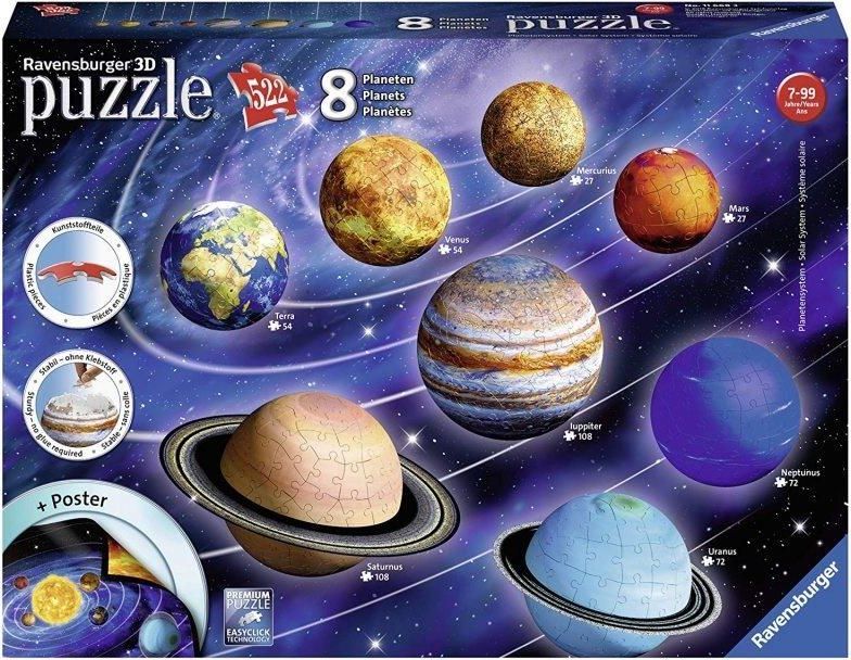 Puzzle Ravensburger 3D Planets system (116683), 522 elemente