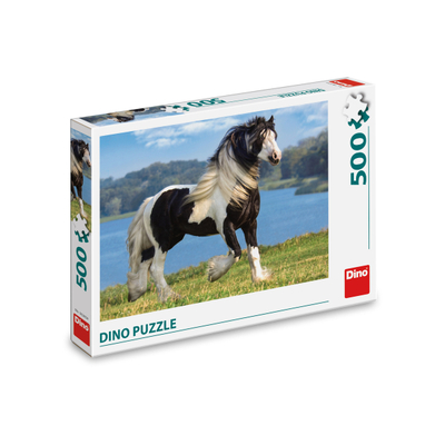 Puzzle Dino Black & White Horse, 500 pjesë, 10+ vjeç