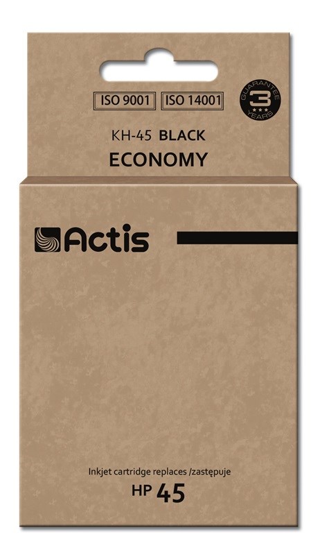 Ngjyrë për printer Actis KH-45 (zëvendësim për HP 45 51645A), 50 ml, e zezë