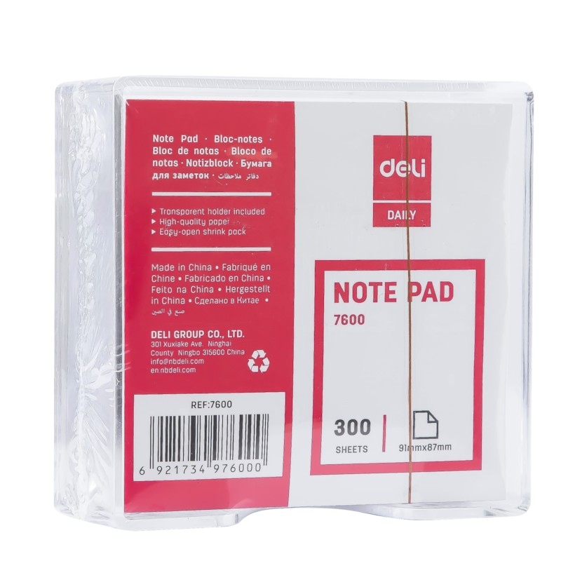 Deli Postit I Bardhe 91X87 300Fl 1/24 7600