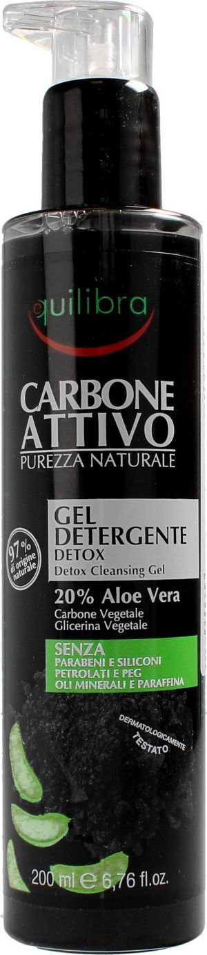 Xhel për fytyrë Equilibra Carbo Detox Aloe Vera, 200ml