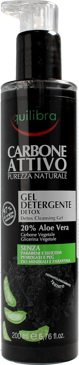 Xhel për fytyrë Equilibra Carbo Detox Aloe Vera, 200ml