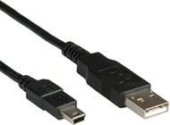 Kabllo Roline USB-A - miniUSB, 1.8m, e zezë