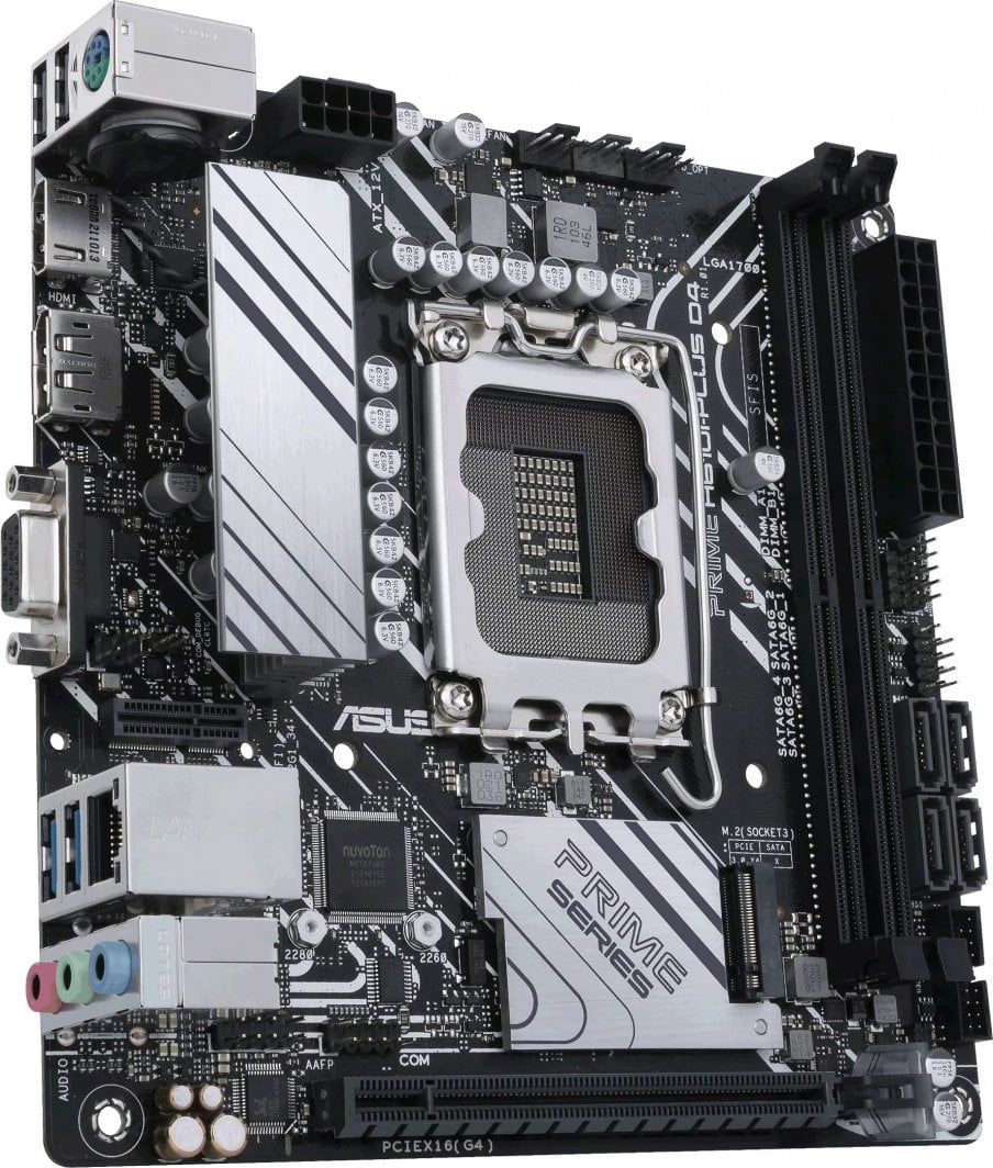 Pllakë amë ASUS PRIME H610I-PLUS D4-CSM, Intel H610, Socket 1700, 2 slota, Mini ITX