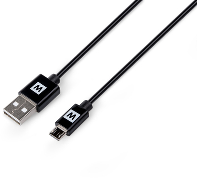 Kabllo microUSB 2.0 MAX MAX MUC1200B, 2m, e zezë