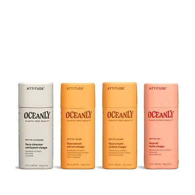 Set për fytyrë Attitude Oceanly Vitamin C Brightening, Serum për fytyrë 8.5 g + krem stick për fytyrë 8.5 g + xhel stick pastrues për fytyrë 8.5 g + Vaj stick për fytyrë 8.5 g