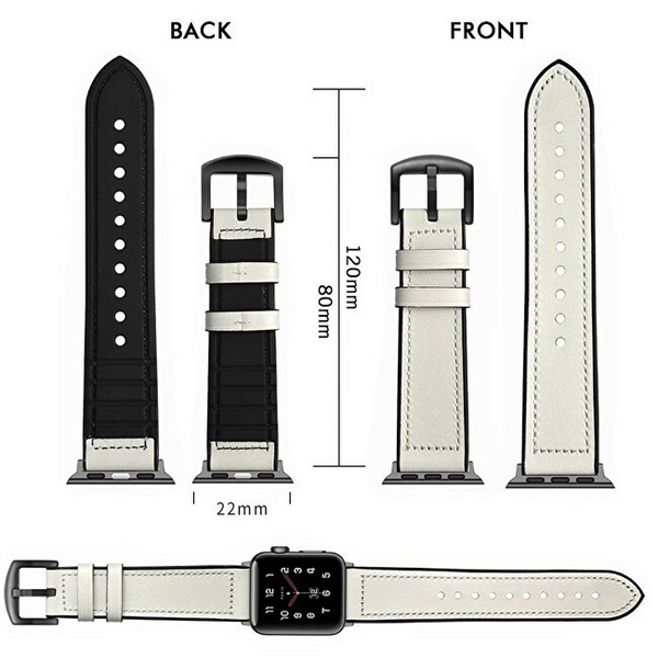 Rrip për orë të mençur 4wrist Apple Watch 38/40/41 mm, i bardhë