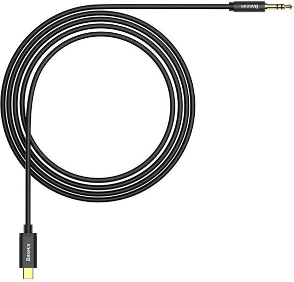 Kabllo USB Baseus (30476-uniw), USB-C në Mini Jack 3.5mm, 1.2 m, e zezë