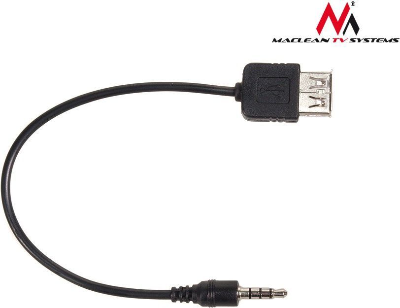 Përshtatës USB Maclean Jack, 3,5 mm, i zi 