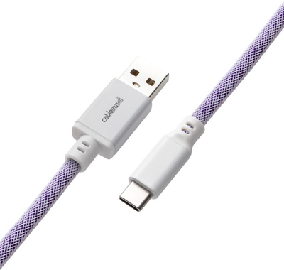 Kabllo spirale CableMod Pro, USB-C/USB-A, 1,5m, vjollcë