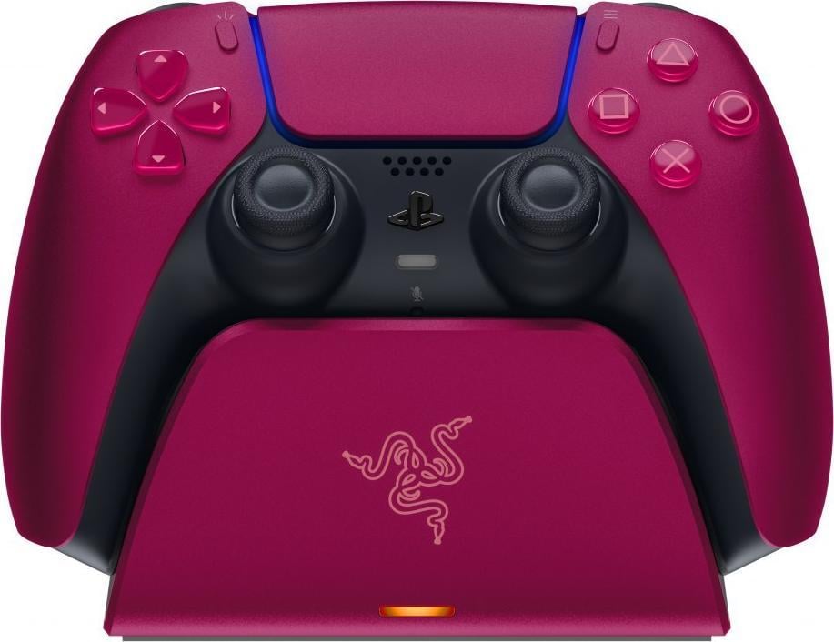 Stacion karikimi për kontroller PS5 Razer DualSense, i zi/rozë