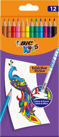 Set i lapsave Bic Kids Evolution Illusion, 2.8mm, 12 ngjyra Set i lapsave Bic Kids Evolution Illusion, 2.8mm, 12 ngjyra