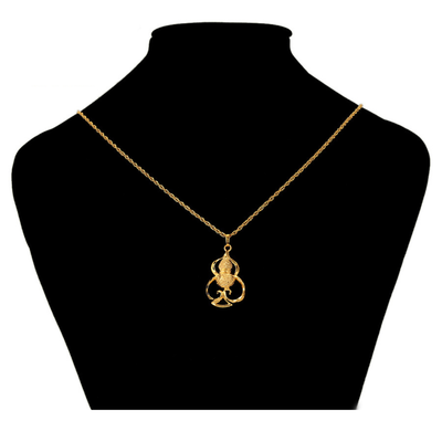 Qafore dhe varëse e flakëruar në ari 24 karatësh QV24K, 36 x 20 mm