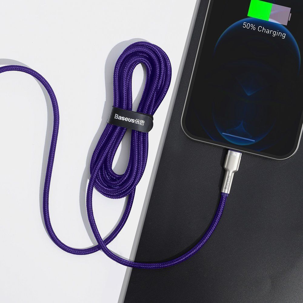 Kabllo Baseus USB-C - Lightning, vjollcë