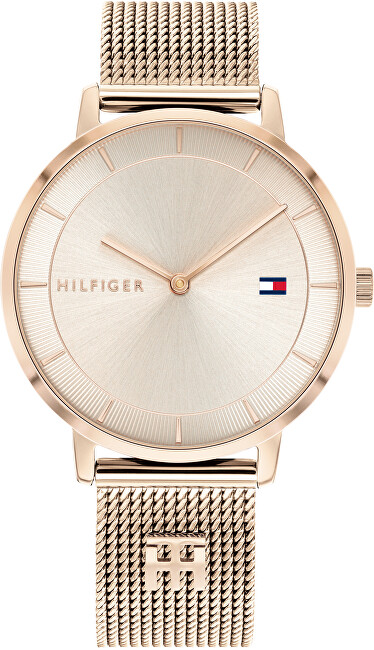 Tommy Hilfiger Аналоген Часовник со Розово Златен Мрежест Ремен за Жени