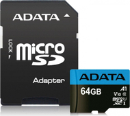 Kartë memorie ADATA Premier MicroSDXC, 64GB, Class 10 UHS-I / U1 A1 