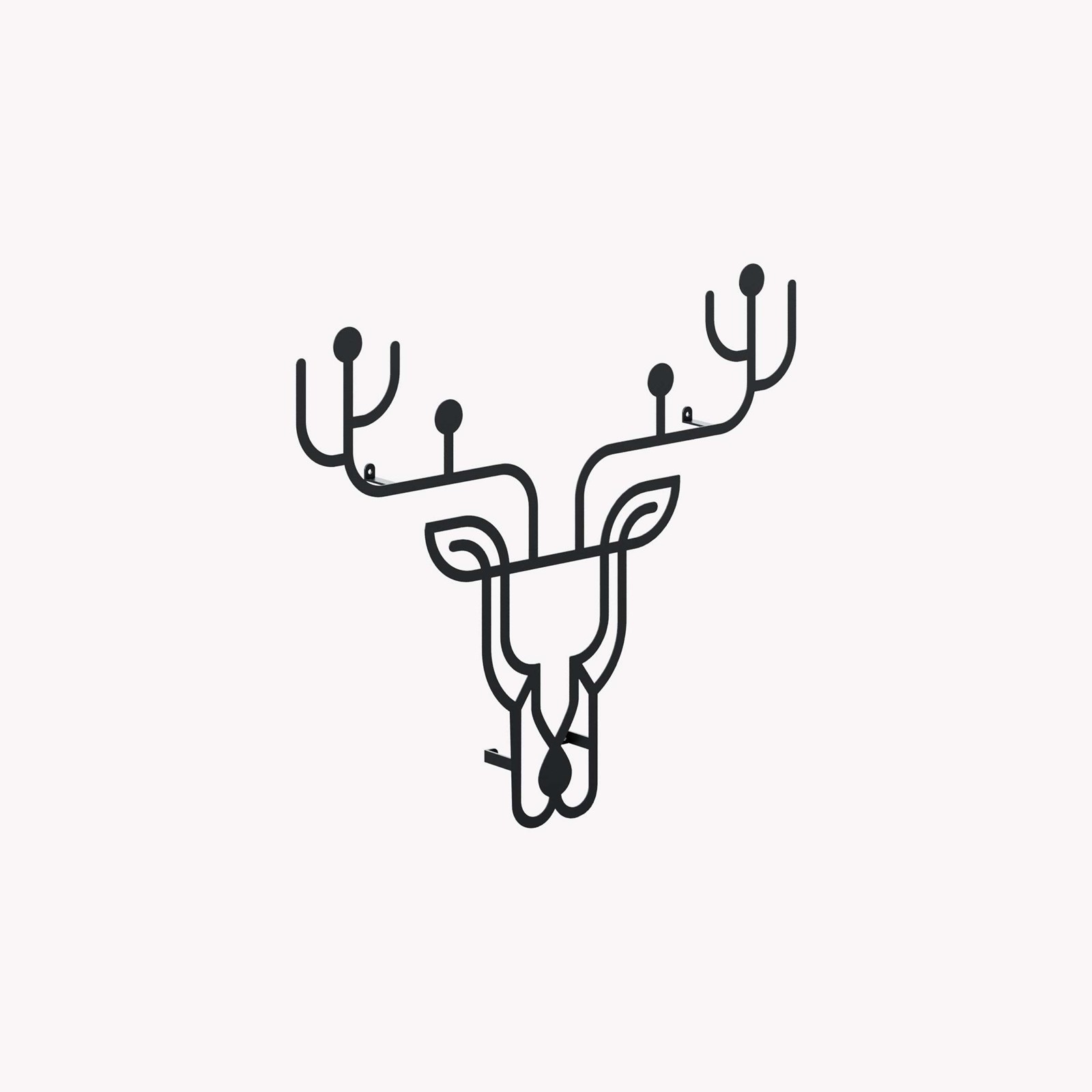 Varëse rrobash Decortie Deer, 60x74cm, e zezë