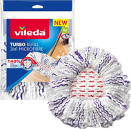 Kokë shtupe për pastrim Vileda Turbo 3në1, e bardhë