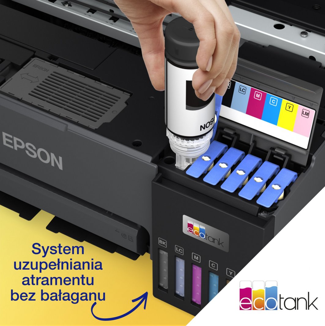 Printer për foto Epson EcoTank L8050 5760 x 1440 DPI 8" x 12" 20x30 cm Wi-Fi, i zi