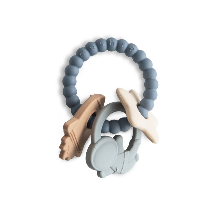 Space Teething Ring - Powder Blue